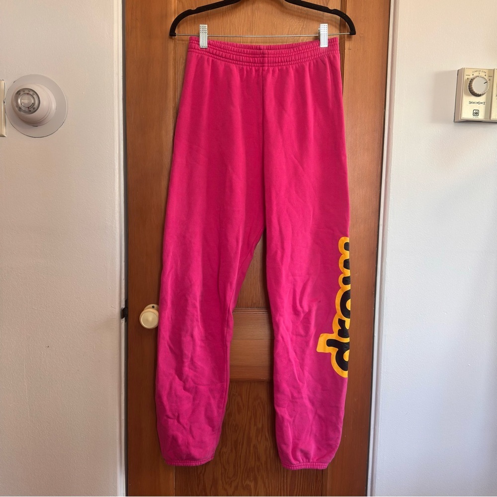 drew house justin bieber secret logo pull on 100% cotton jogger sweatpants